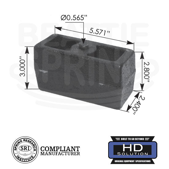 Leaf Spring Lift or Lowering Blocks (1.5 Leaf Spring Lift or Lowering Blocks (1.5
