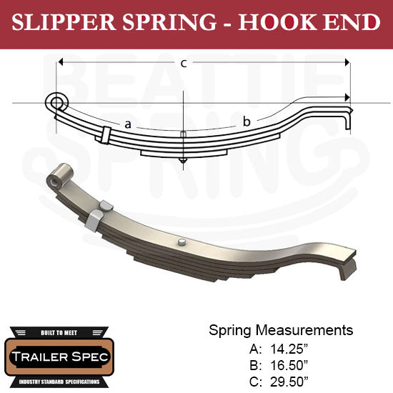 Trailer Leaf Spring Slipper-Hook End 14.25 Trailer Leaf Spring Slipper-Hook End 14.25