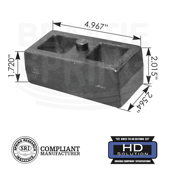 Leaf Spring Lift or Lowering Blocks (1.5 Leaf Spring Lift or Lowering Blocks (1.5