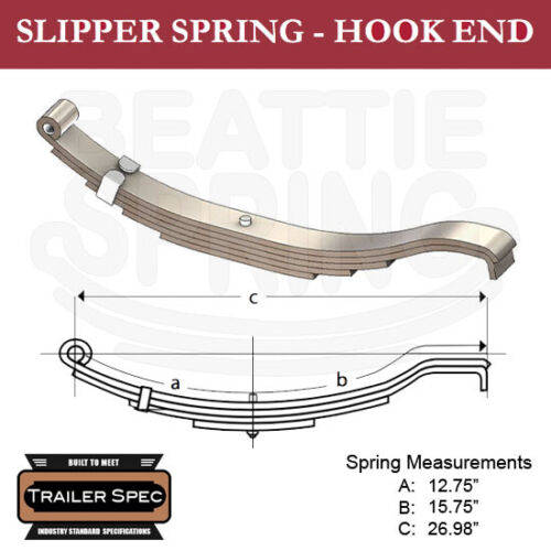 Trailer Leaf Spring Slipper-Hook End 12.75 Trailer Leaf Spring Slipper-Hook End 12.75