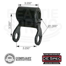 International - Front Spring Shackle for 3" Wide with Rubber Bushings