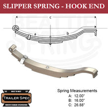 Trailer Leaf Spring Slipper-Hook End 12" x 16" / 26.88" Long / 3500lbs