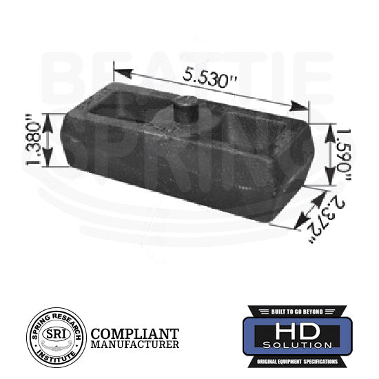 Leaf Spring Lift or Lowering Blocks (1.5