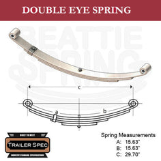 Trailer Leaf Spring Double Eye 15.63" x 15.63" / 29.70" Long / 650lbs