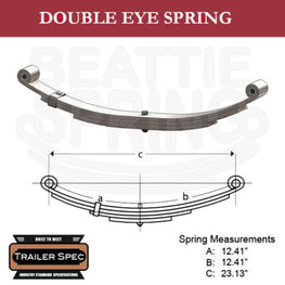 Trailer Leaf Spring Double Eye 12.41" x 12.41" / 23.13" Long / 1750lbs